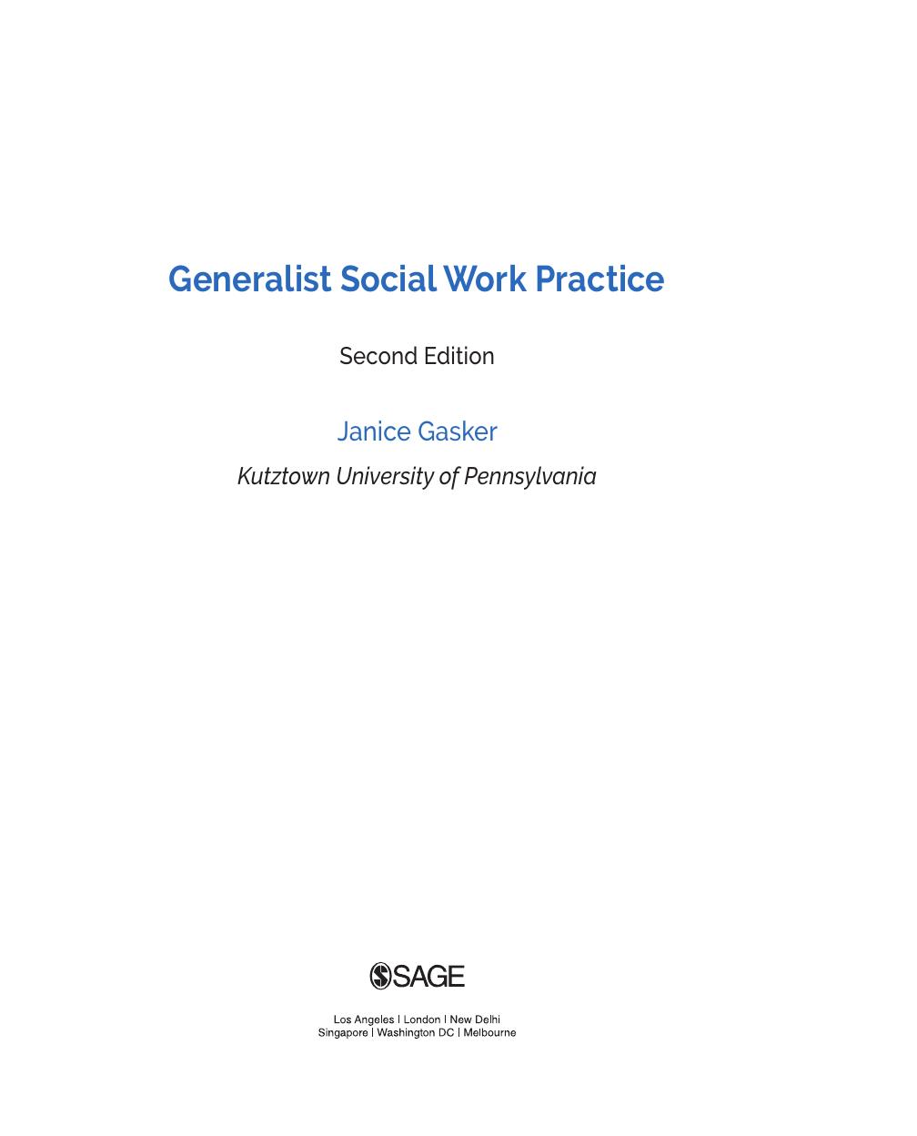 Preview page 3 of Generalist Social Work Practice 2nd Edition By Janice Gasker