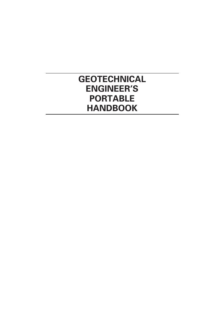 Preview page 2 of Geotechnical Engineers Portable Handbook 2nd Edition By Robert W. Day