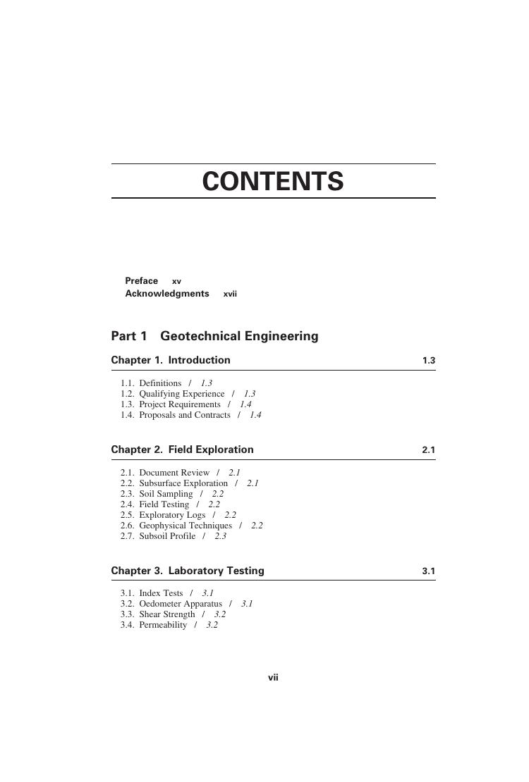 Preview page 7 of Geotechnical Engineers Portable Handbook 2nd Edition By Robert W. Day