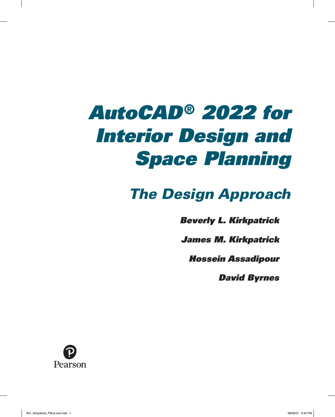 Preview page 2 of AutoCAD 2022 for Interior Design and Space Planning By Beverly Kirkpatrick, James Kirkpatrick