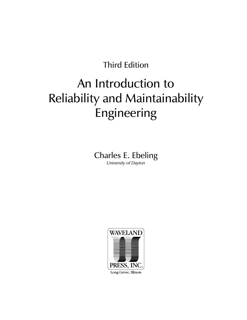 Preview page 2 of An Introduction to Reliability and Maintainability Engineering 3rd Edition By Charles E. Ebeling ISBN: 9781478637349