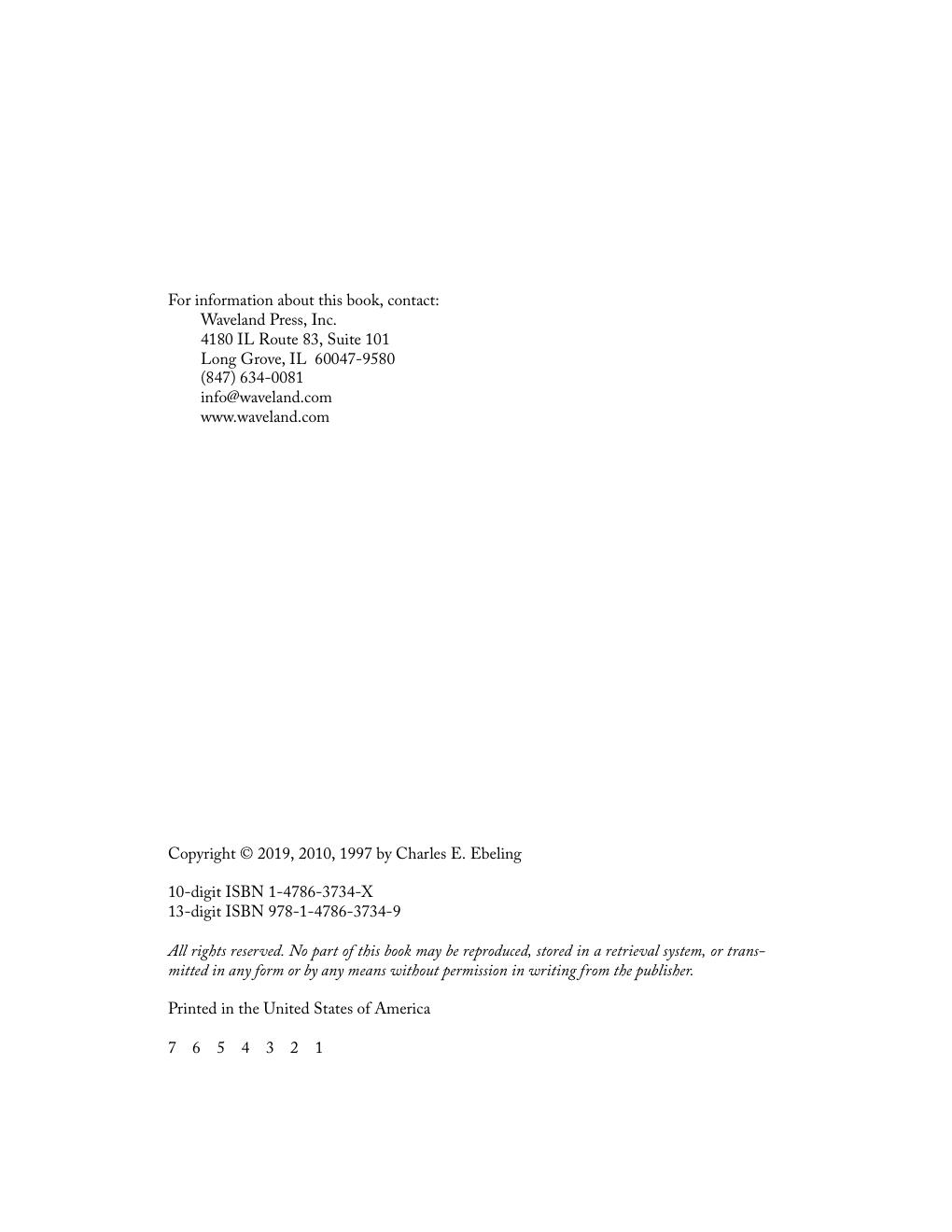 Preview page 3 of An Introduction to Reliability and Maintainability Engineering 3rd Edition By Charles E. Ebeling ISBN: 9781478637349