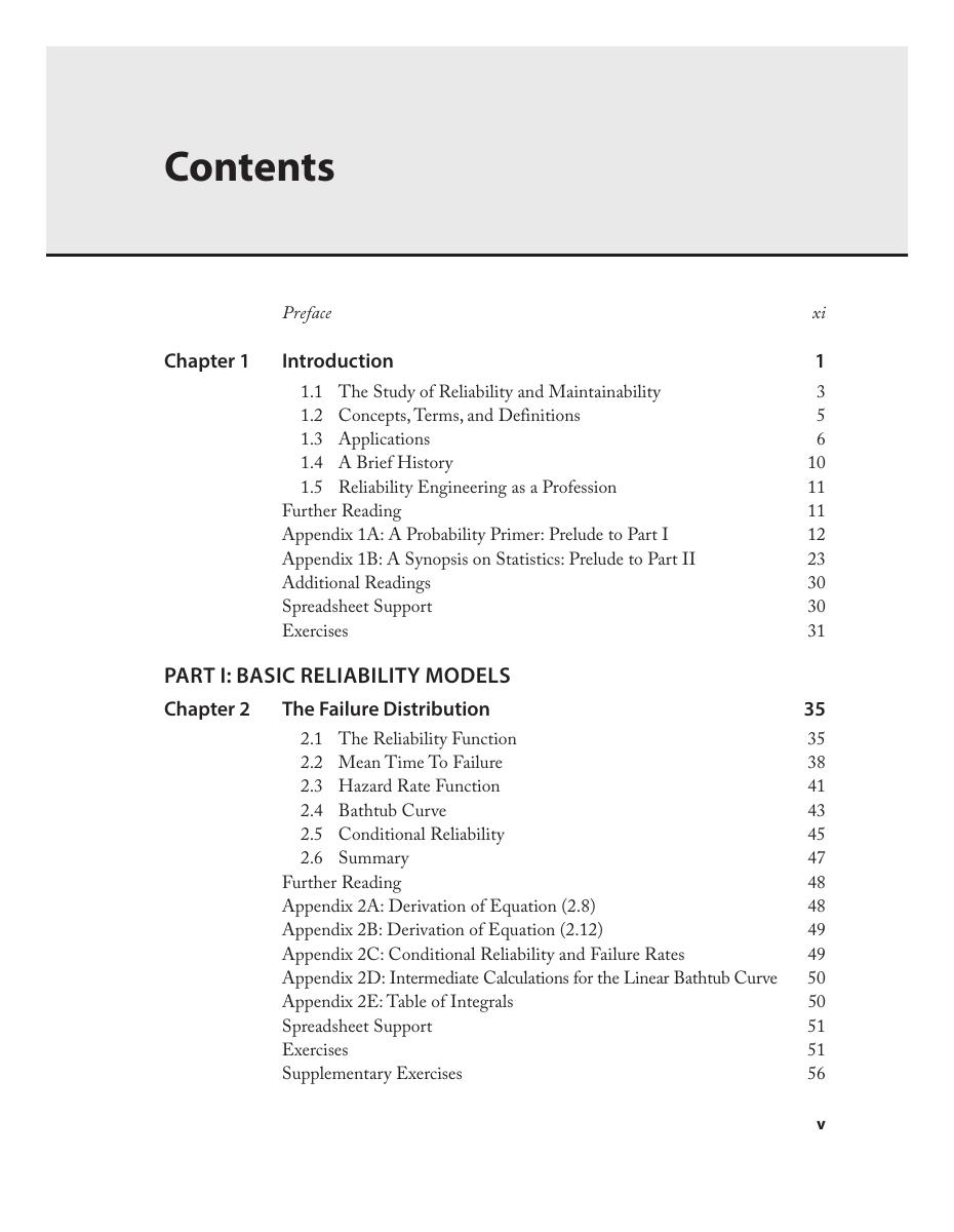 Preview page 6 of An Introduction to Reliability and Maintainability Engineering 3rd Edition By Charles E. Ebeling ISBN: 9781478637349