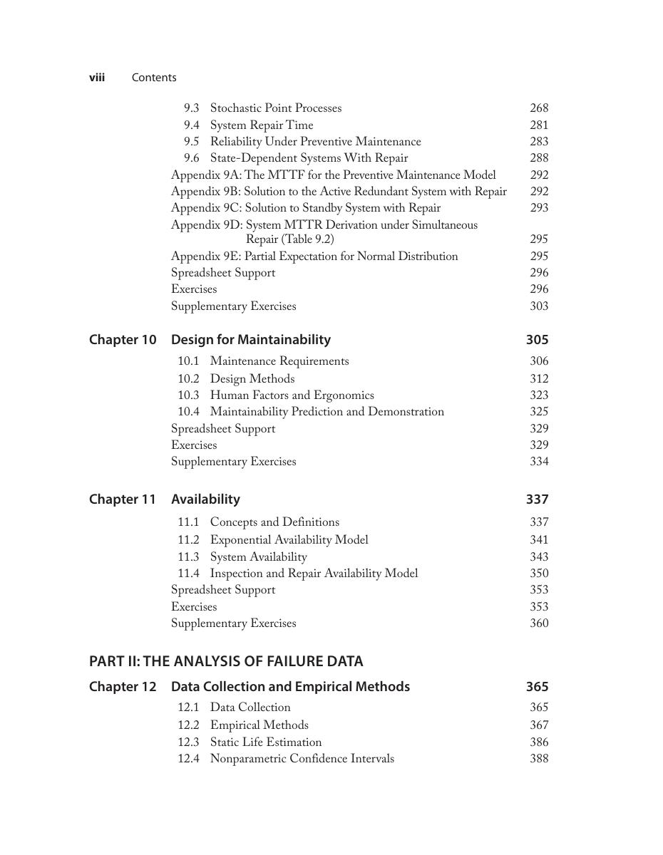 Preview page 9 of An Introduction to Reliability and Maintainability Engineering 3rd Edition By Charles E. Ebeling ISBN: 9781478637349