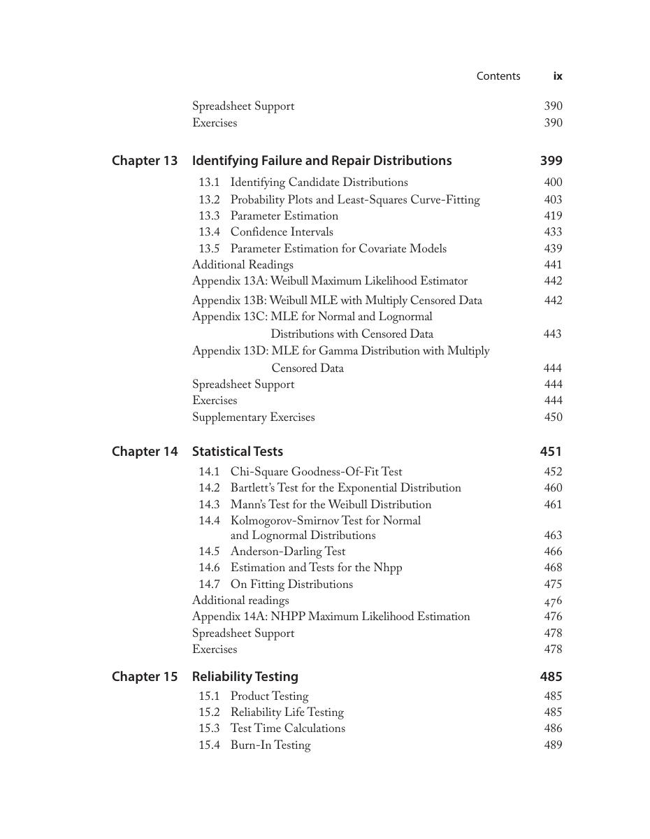 Preview page 10 of An Introduction to Reliability and Maintainability Engineering 3rd Edition By Charles E. Ebeling ISBN: 9781478637349