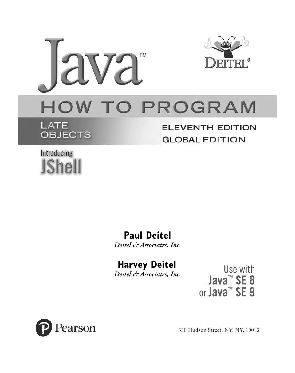 Preview page 3 of Java How to Program Late Objects 11th Global Edition By Harvey Deitel, Paul J. Deitel ISBN: 9781292273730