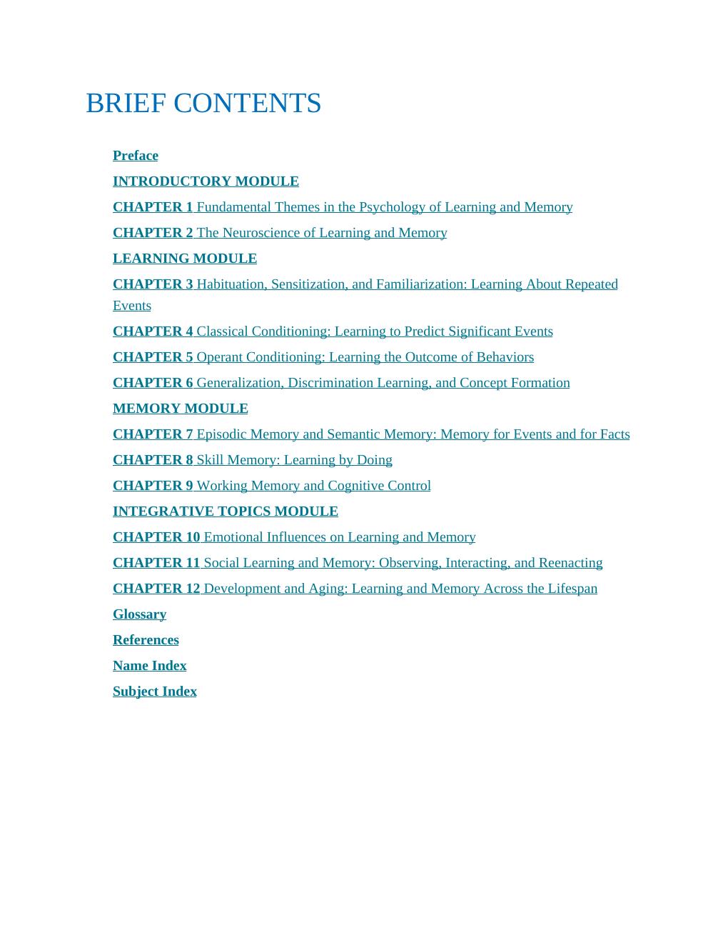 Preview page 10 of Learning and Memory From Brain to Behavior 4th Edition By Mark Gluck, Eduardo Mercado, Catherine Myers ISBN: 97813191073