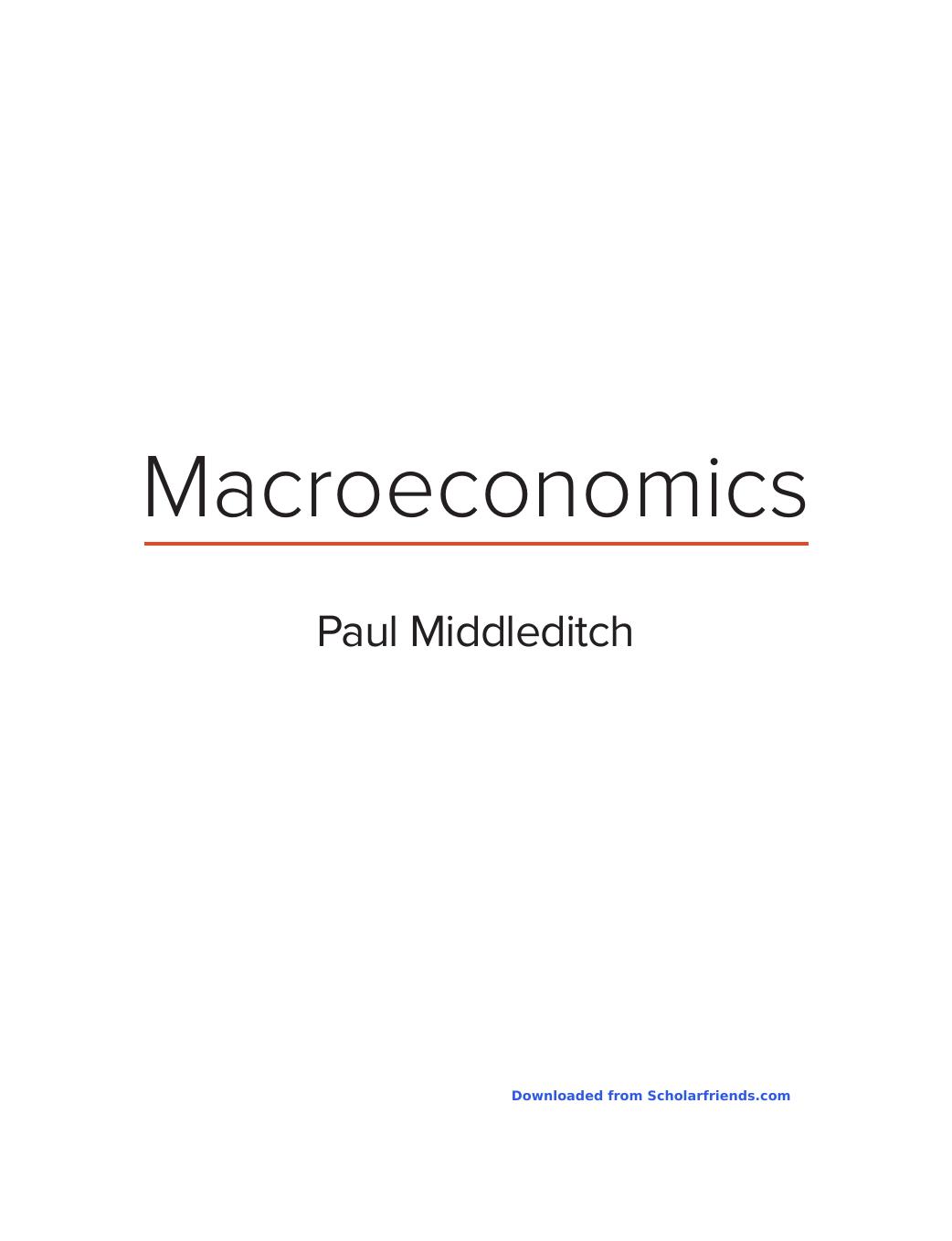 Preview page 2 of Macroeconomics 1st Edition By Paul Middleditch ISBN: 9781526850737