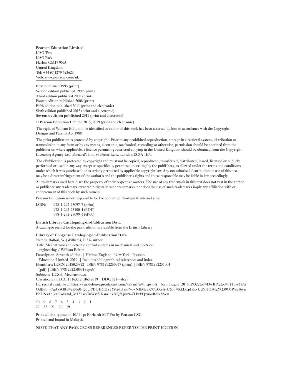 Preview page 5 of Mechatronics Electronic Control Systems in Mechanical and Electrical Engineering 7th Edition By William Bolton ISBN: 978