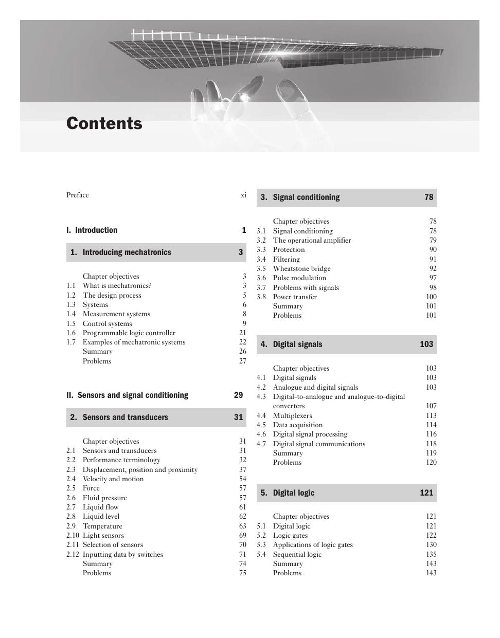 Preview page 6 of Mechatronics Electronic Control Systems in Mechanical and Electrical Engineering 7th Edition By William Bolton ISBN: 978