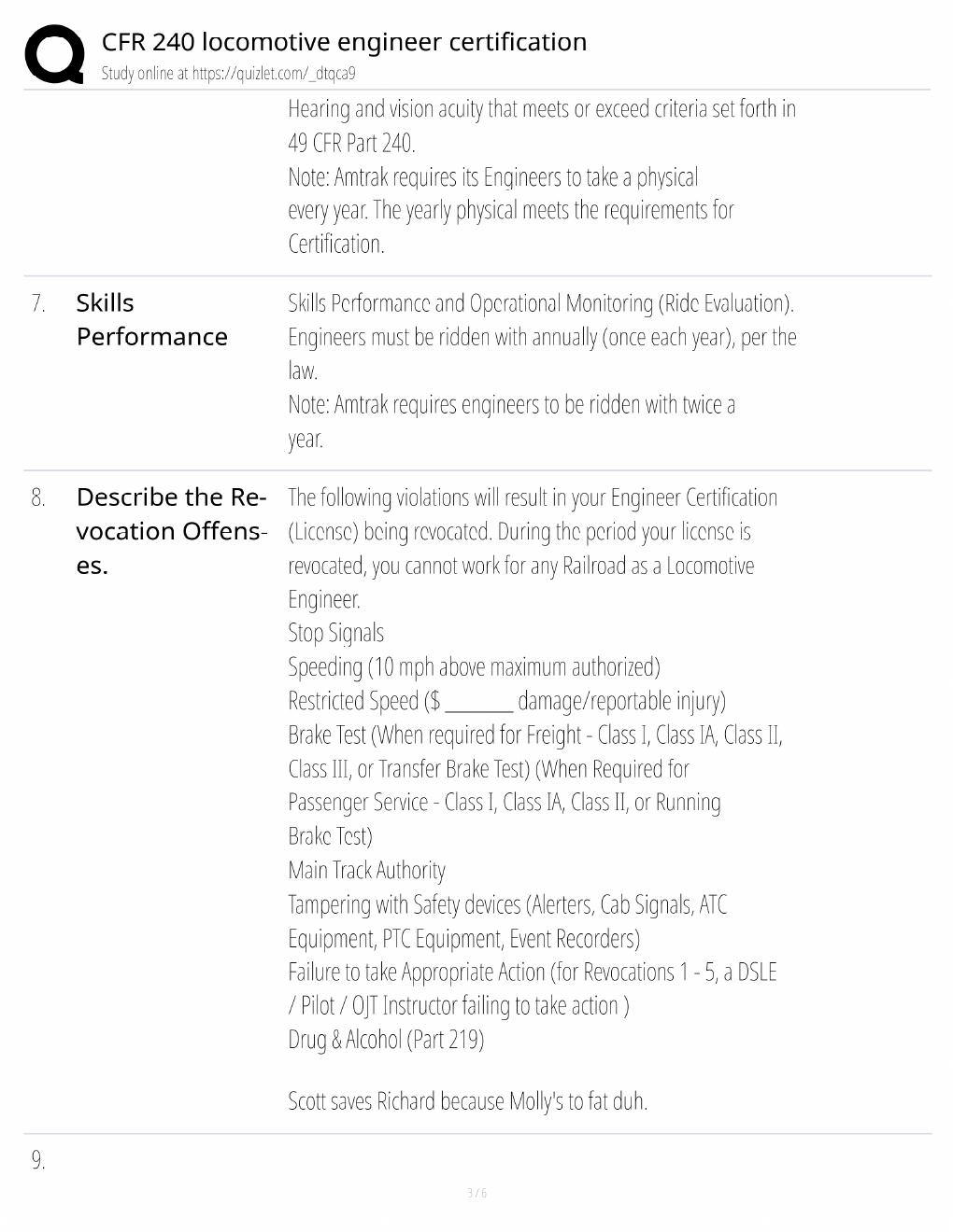 Preview page 3 of Locomotive Engineer Certification Study Guide / CFR 240 Exam Prep / Score 100% / 2025 Update