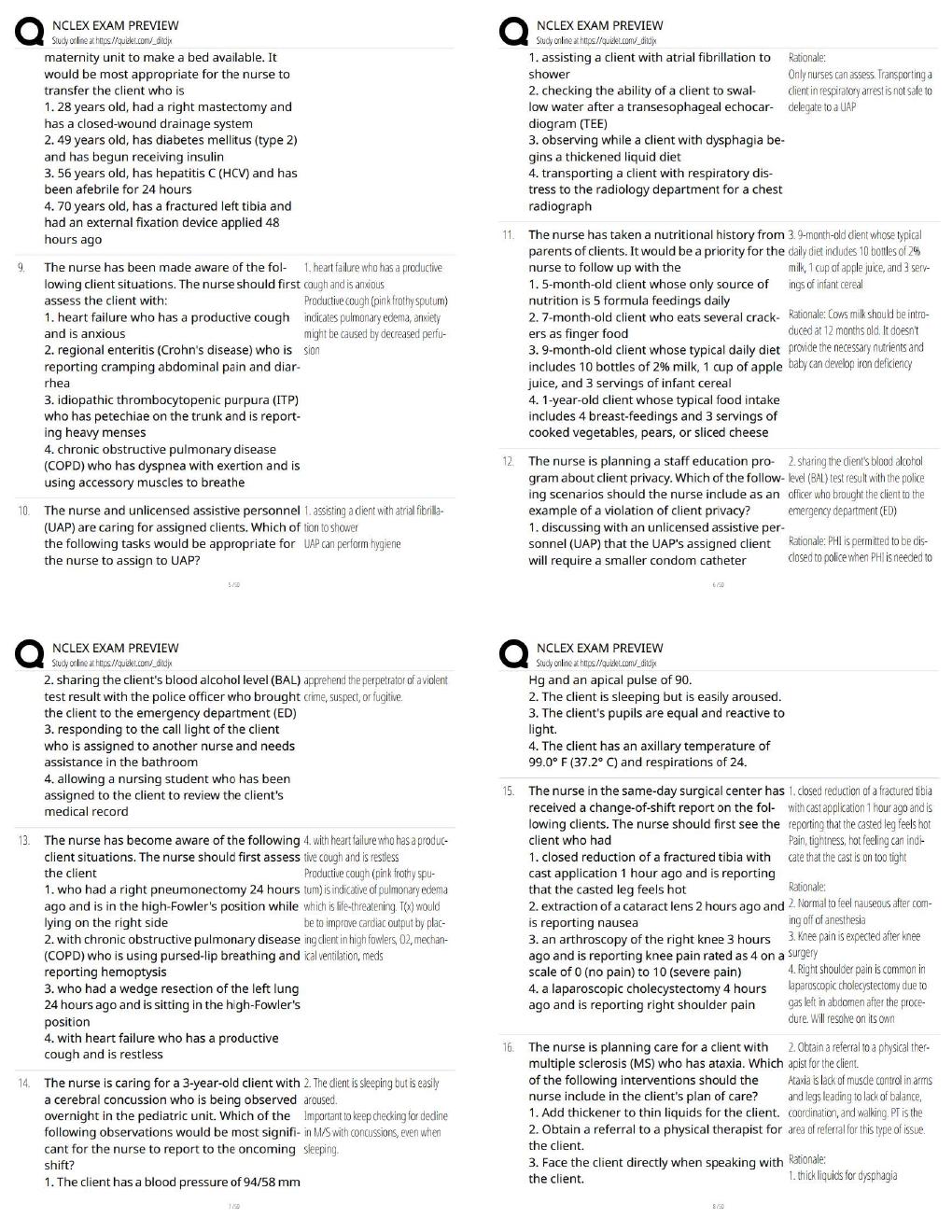 Preview page 2 of NCLEX Exam Preview / New Version / Exam Prep Resource