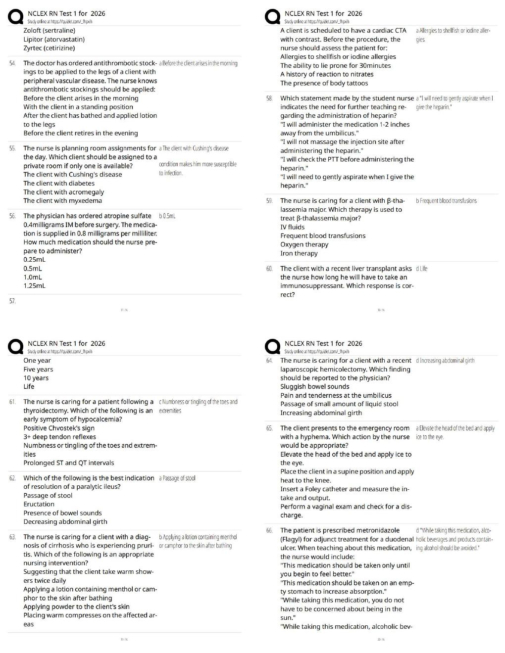 Preview page 5 of NCLEX RN Test 1 for 2026 / New Version / Exam Prep Resource