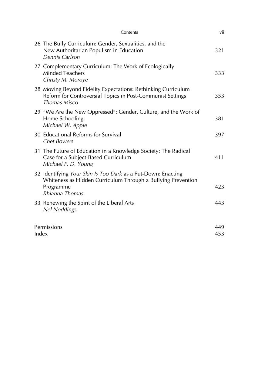 Preview page 7 of The Curriculum Studies Reader 6th Edition By David Flinders, Stephen Thornton ISBN: 9780367648398