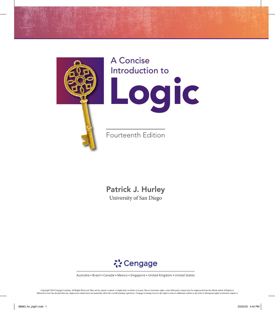 Preview page 2 of A Concise Introduction to Logic 14th Edition By Patrick J. Hurley