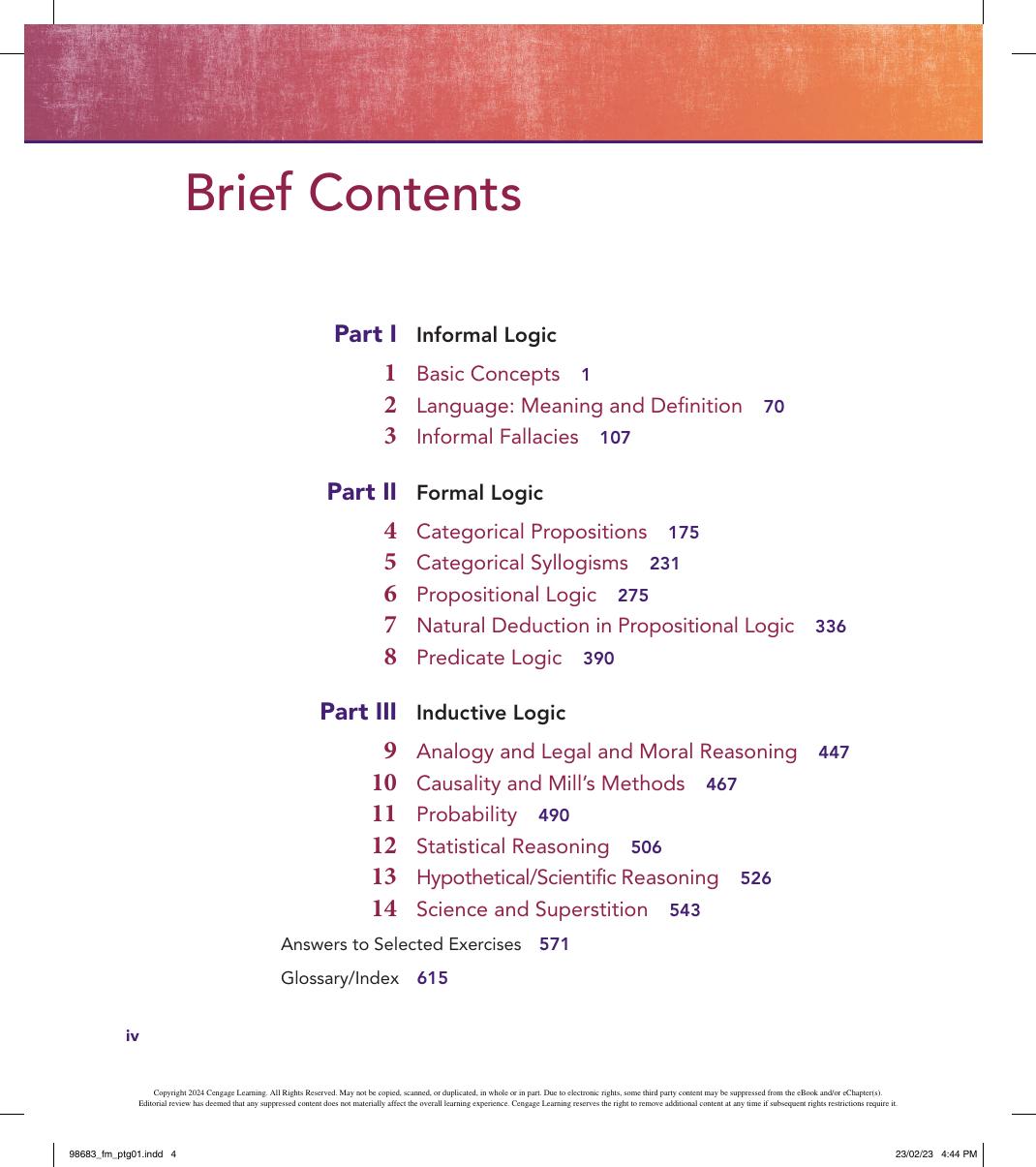 Preview page 6 of A Concise Introduction to Logic 14th Edition By Patrick J. Hurley