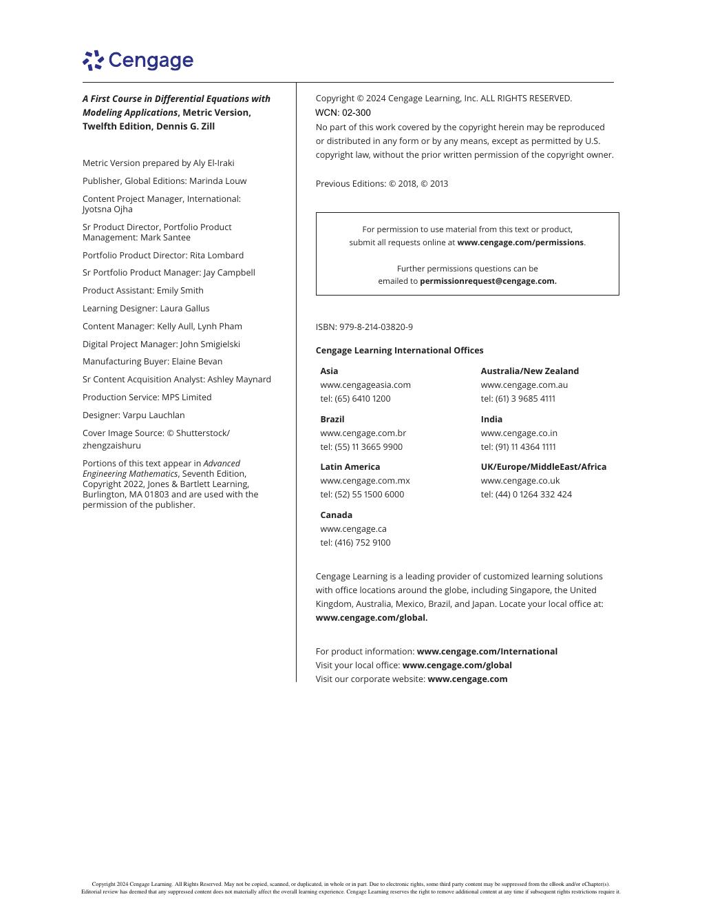 Preview page 8 of A First Course in Differential Equations with Modeling Applications International 12th Edition Metric Version By Dennis