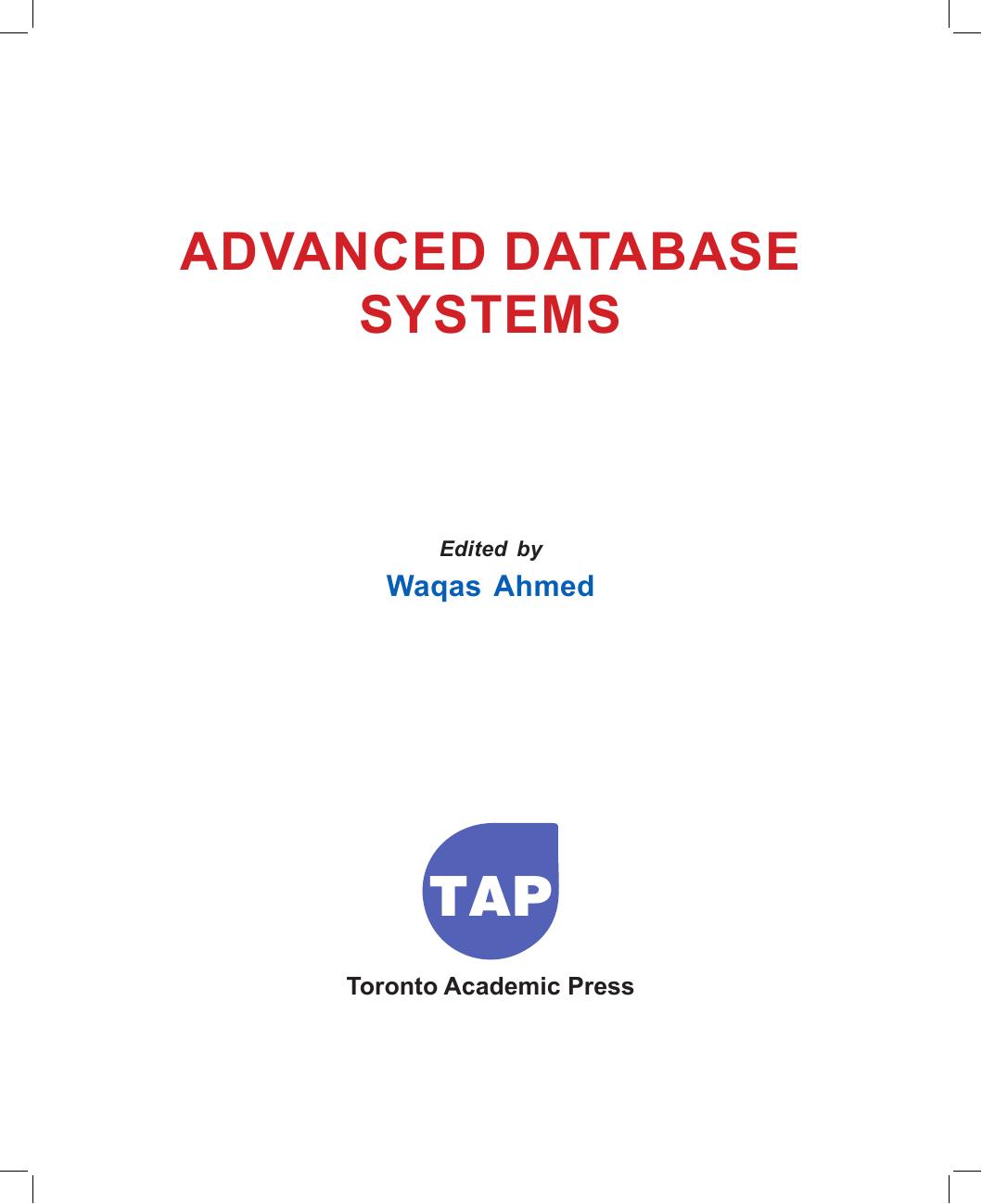 Preview page 2 of Advanced Database Systems 1st Edition By Waqas Ahmed