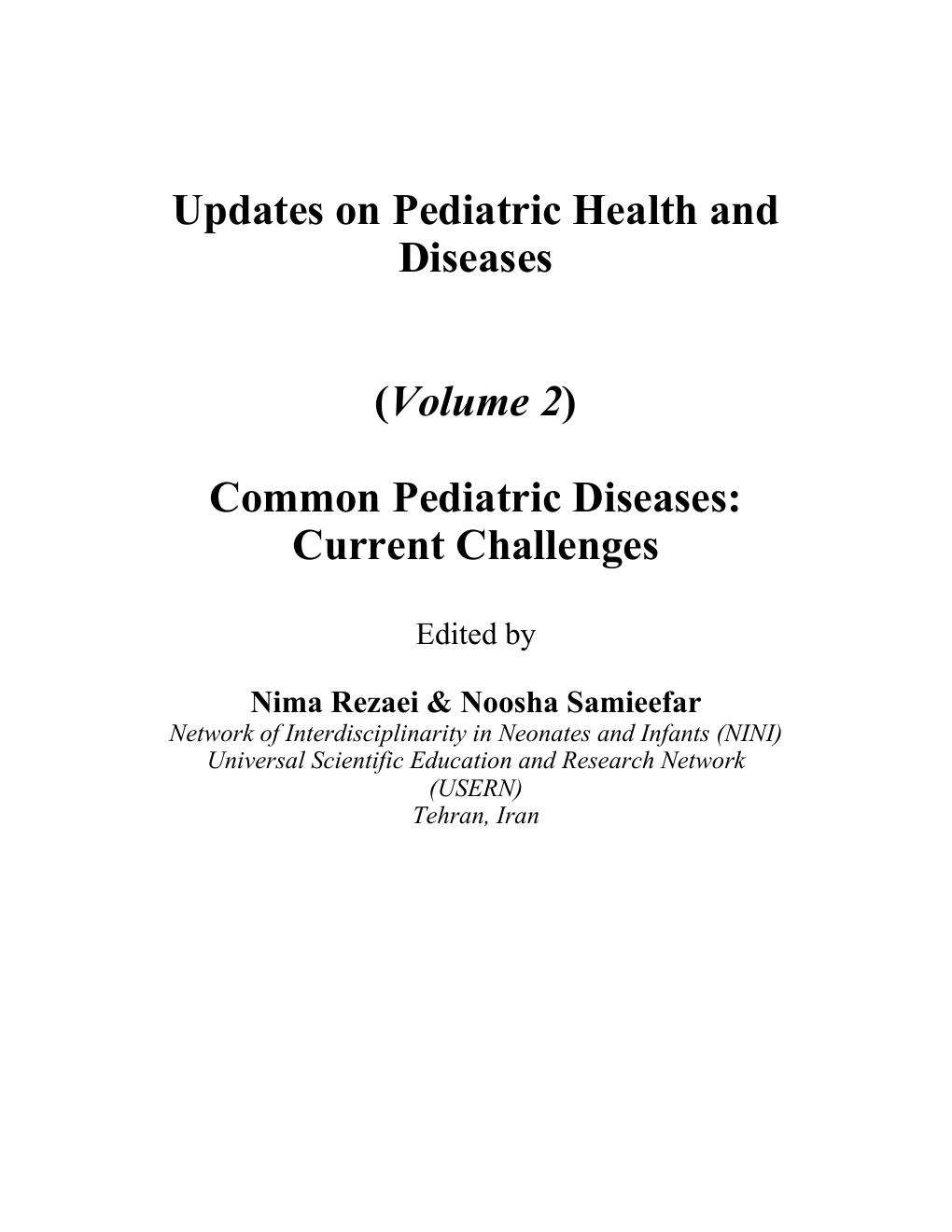 Preview page 2 of Common Pediatric Diseases Current Challenges 1st Edition By Nima Rezaei