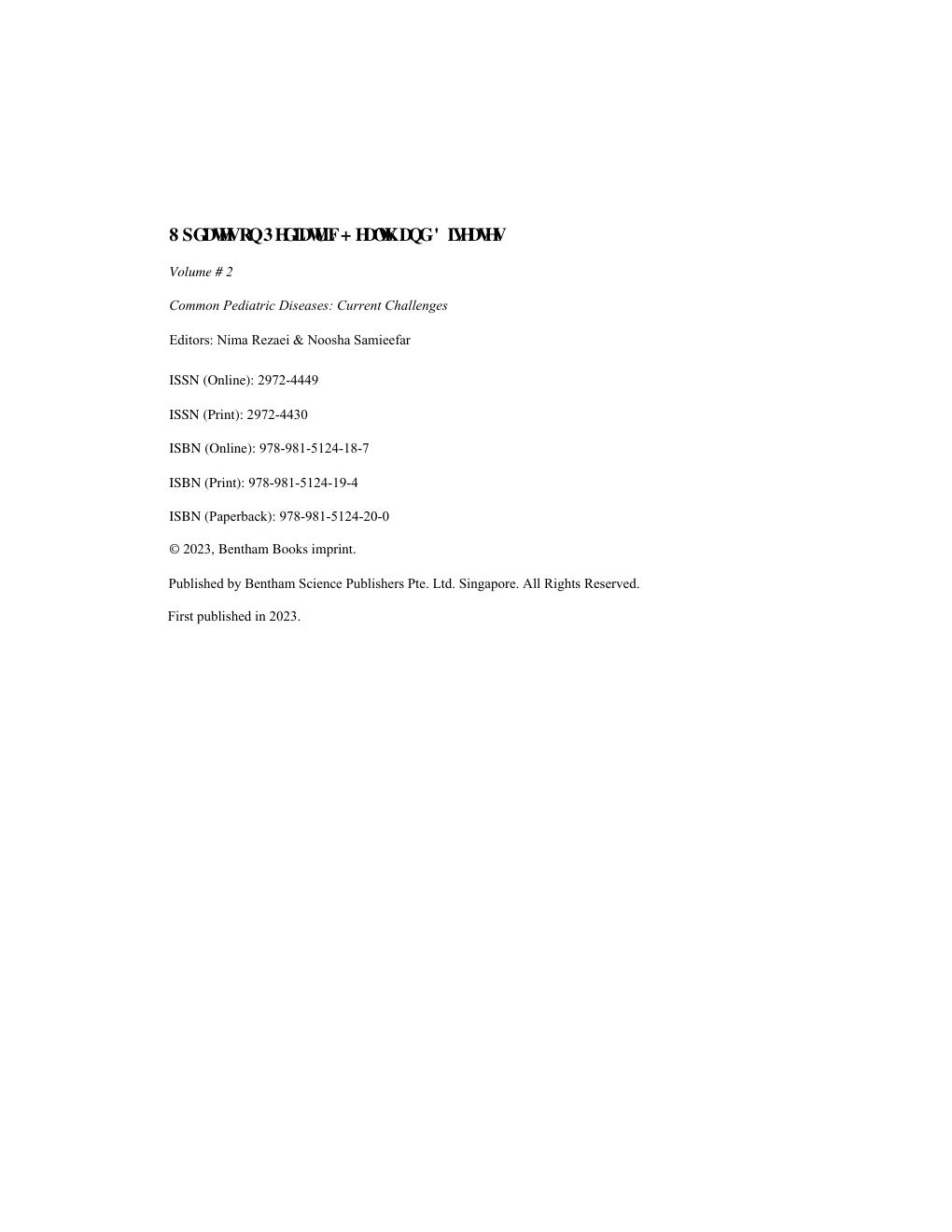 Preview page 3 of Common Pediatric Diseases Current Challenges 1st Edition By Nima Rezaei