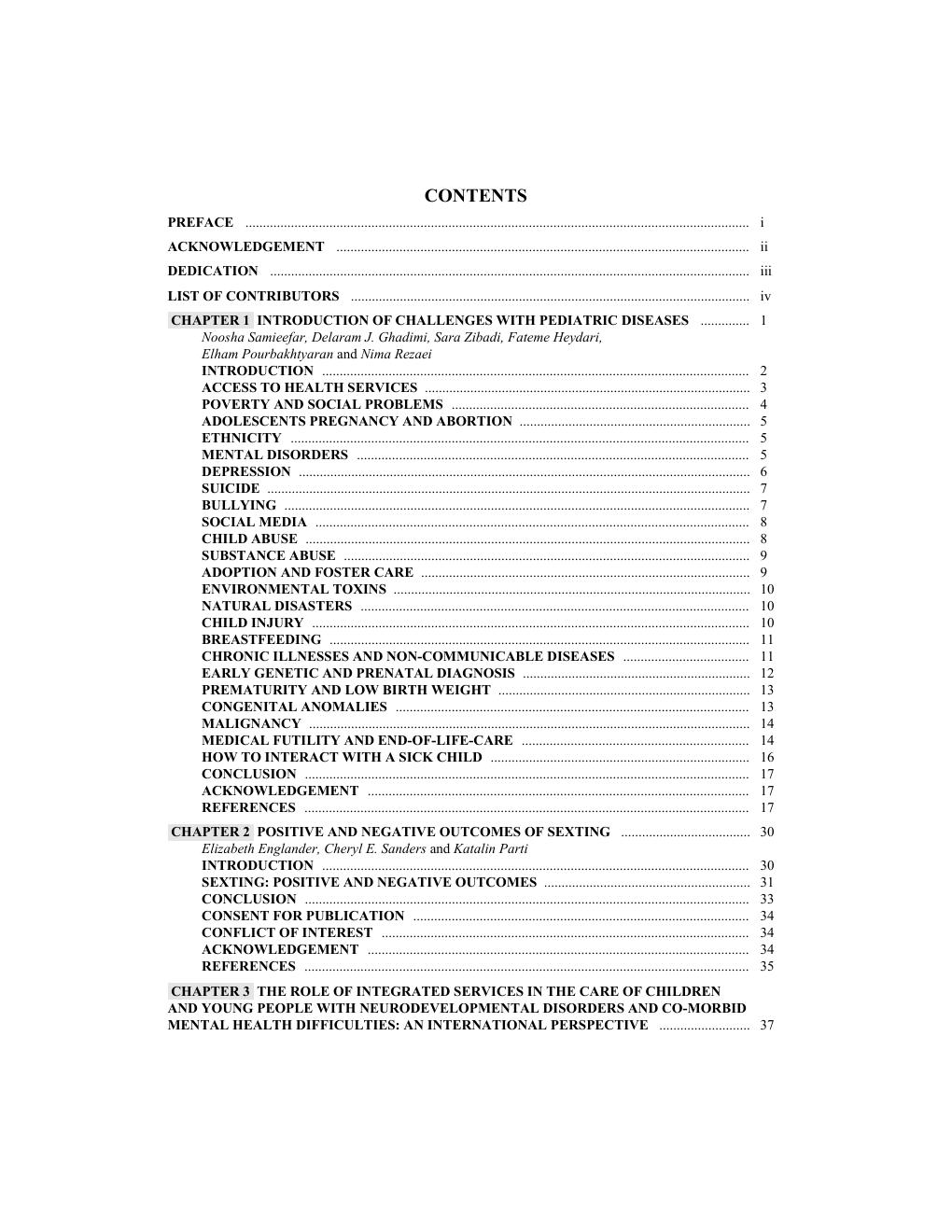 Preview page 6 of Common Pediatric Diseases Current Challenges 1st Edition By Nima Rezaei