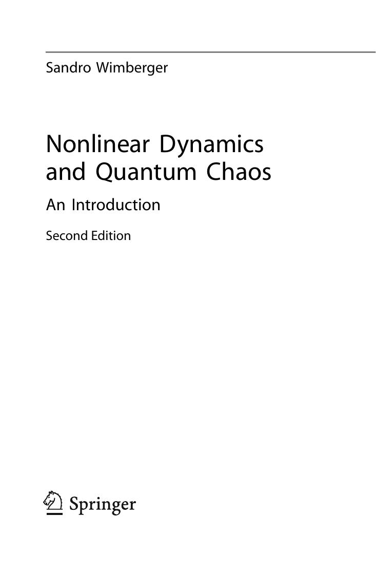 Nonlinear Dynamics and Quantum Chaos An Introduction 2nd Edition By ...