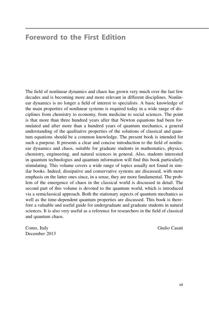 Nonlinear Dynamics and Quantum Chaos An Introduction 2nd Edition By ...