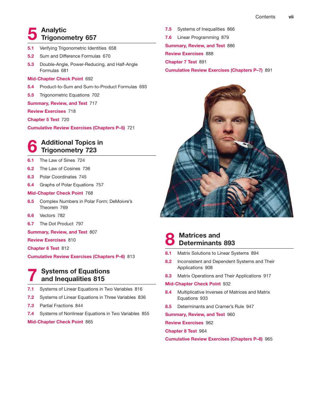 Preview page 10 of Precalculus 7th Edition By Robert Blitzer ISBN: 9780136922193