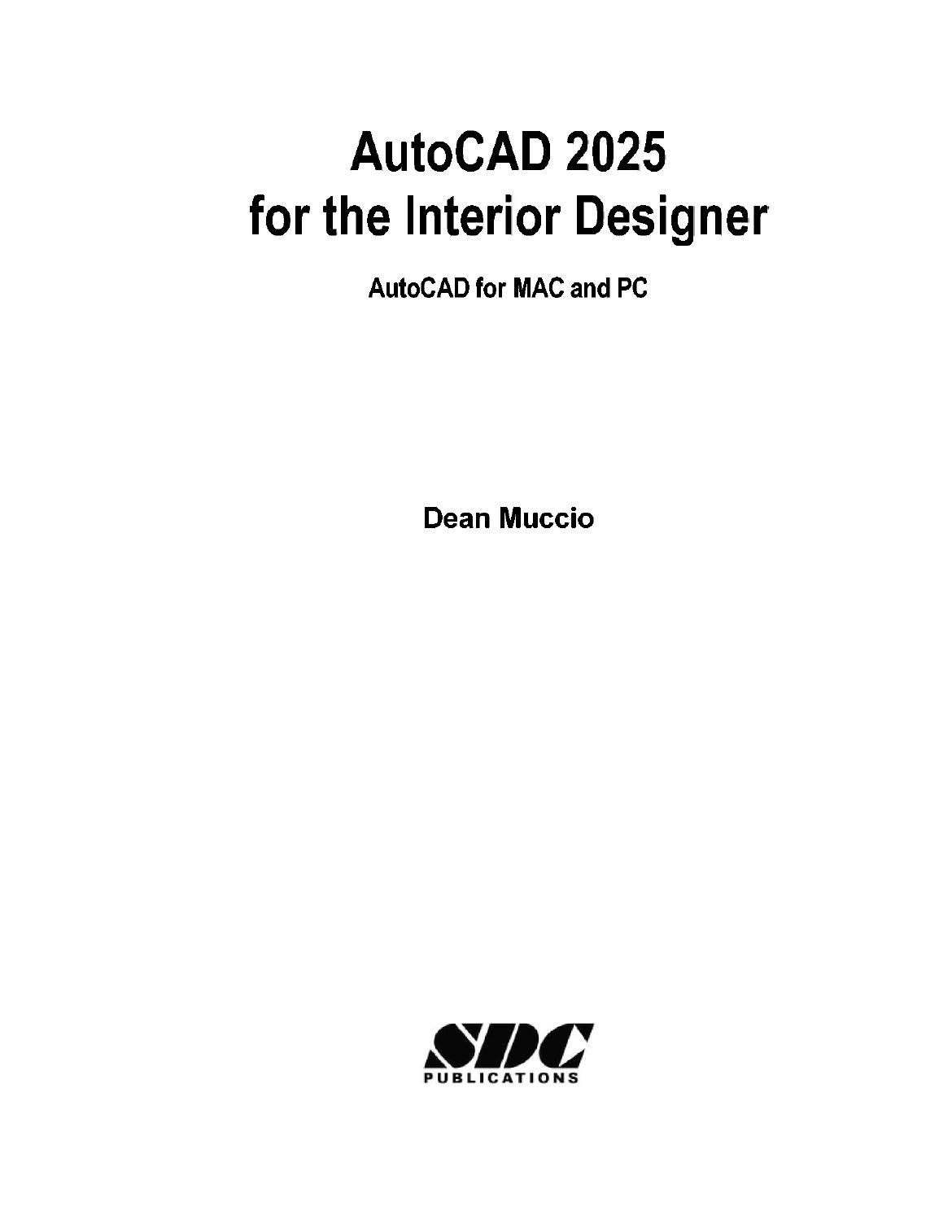 Preview page 2 of AutoCAD 2025 for the Interior Designer By Dean Muccio