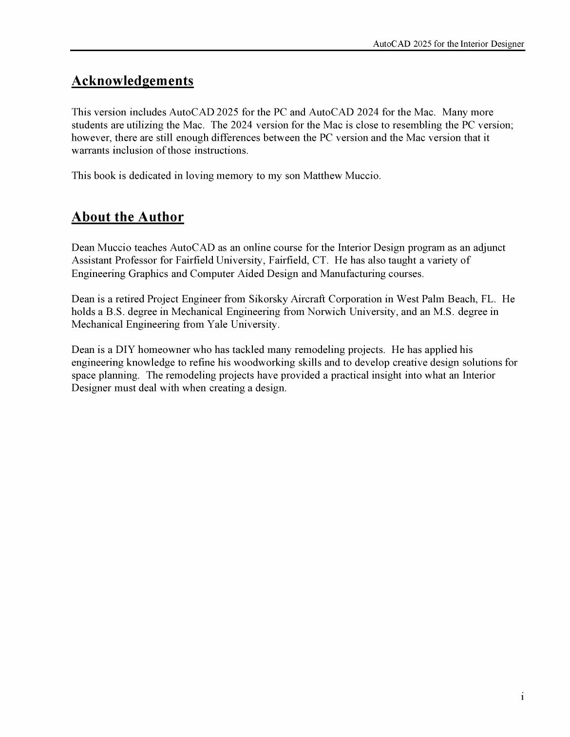 Preview page 4 of AutoCAD 2025 for the Interior Designer By Dean Muccio