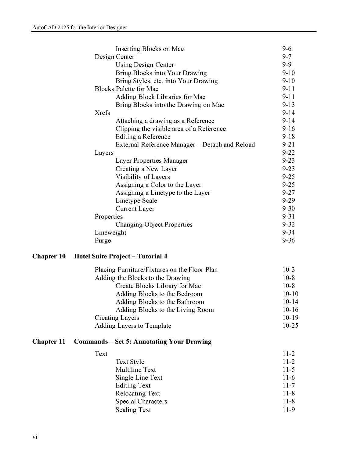 Preview page 9 of AutoCAD 2025 for the Interior Designer By Dean Muccio