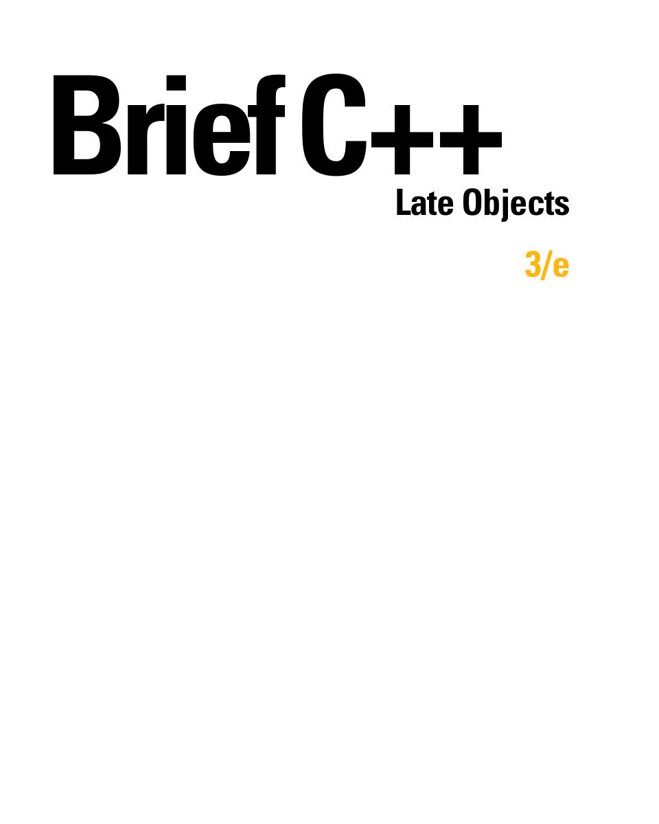 Preview page 2 of Brief C++ Late Objects By Cay Horstmann