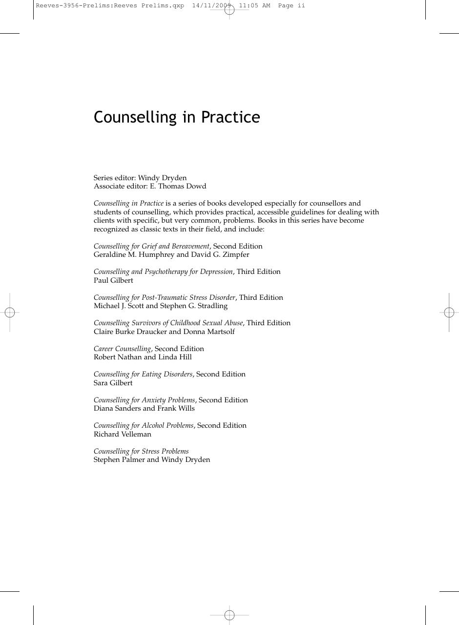 Preview page 3 of Counselling Suicidal Clients By Andrew Reeves
