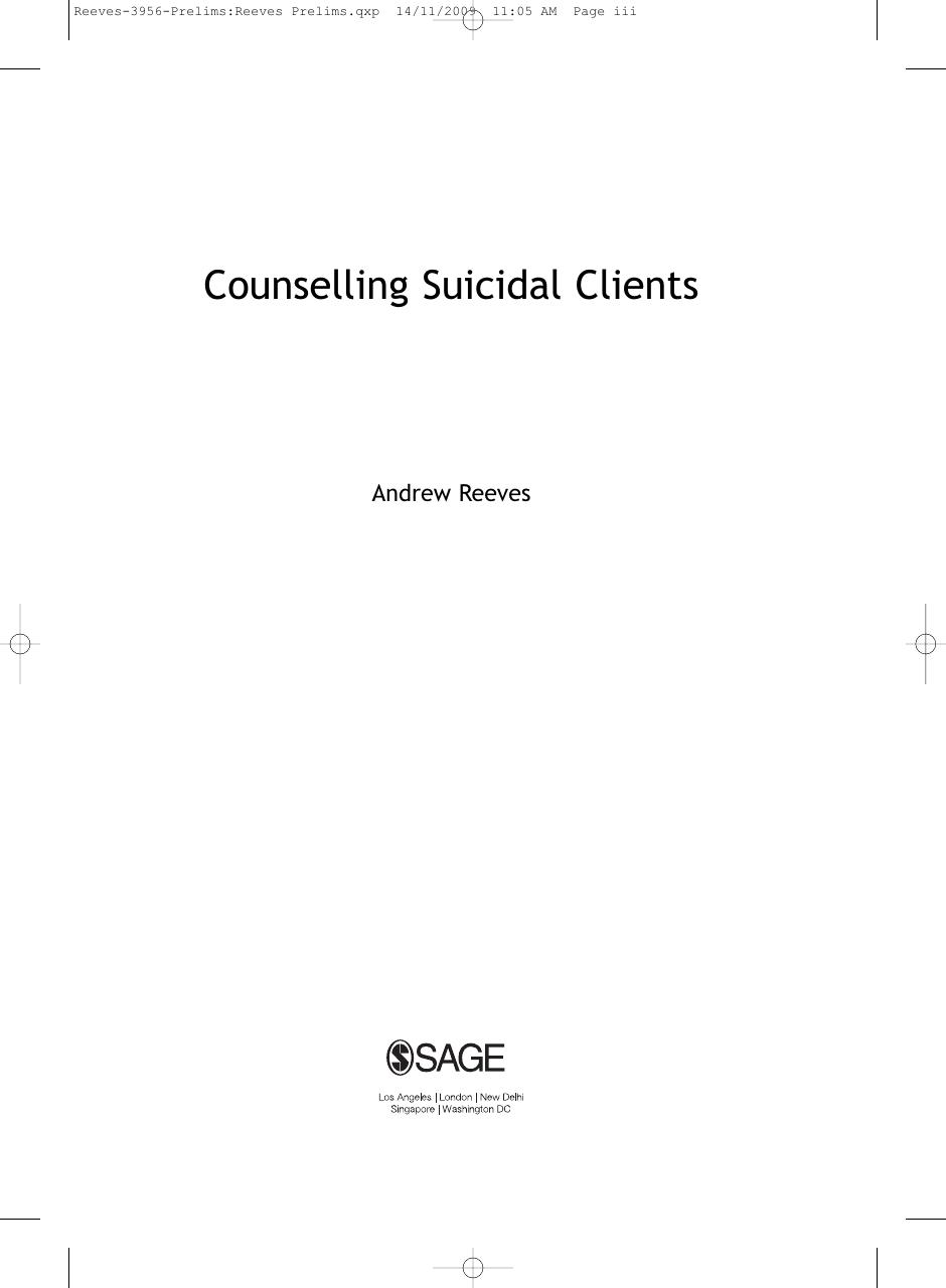 Preview page 4 of Counselling Suicidal Clients By Andrew Reeves