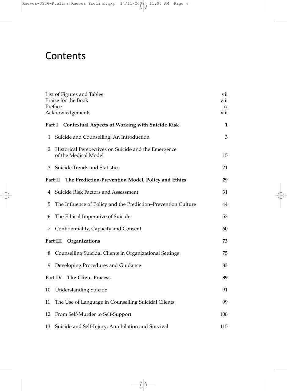 Preview page 6 of Counselling Suicidal Clients By Andrew Reeves