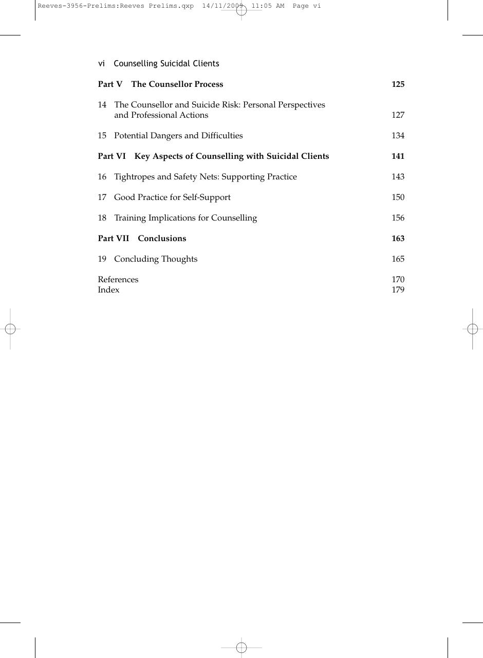 Preview page 7 of Counselling Suicidal Clients By Andrew Reeves