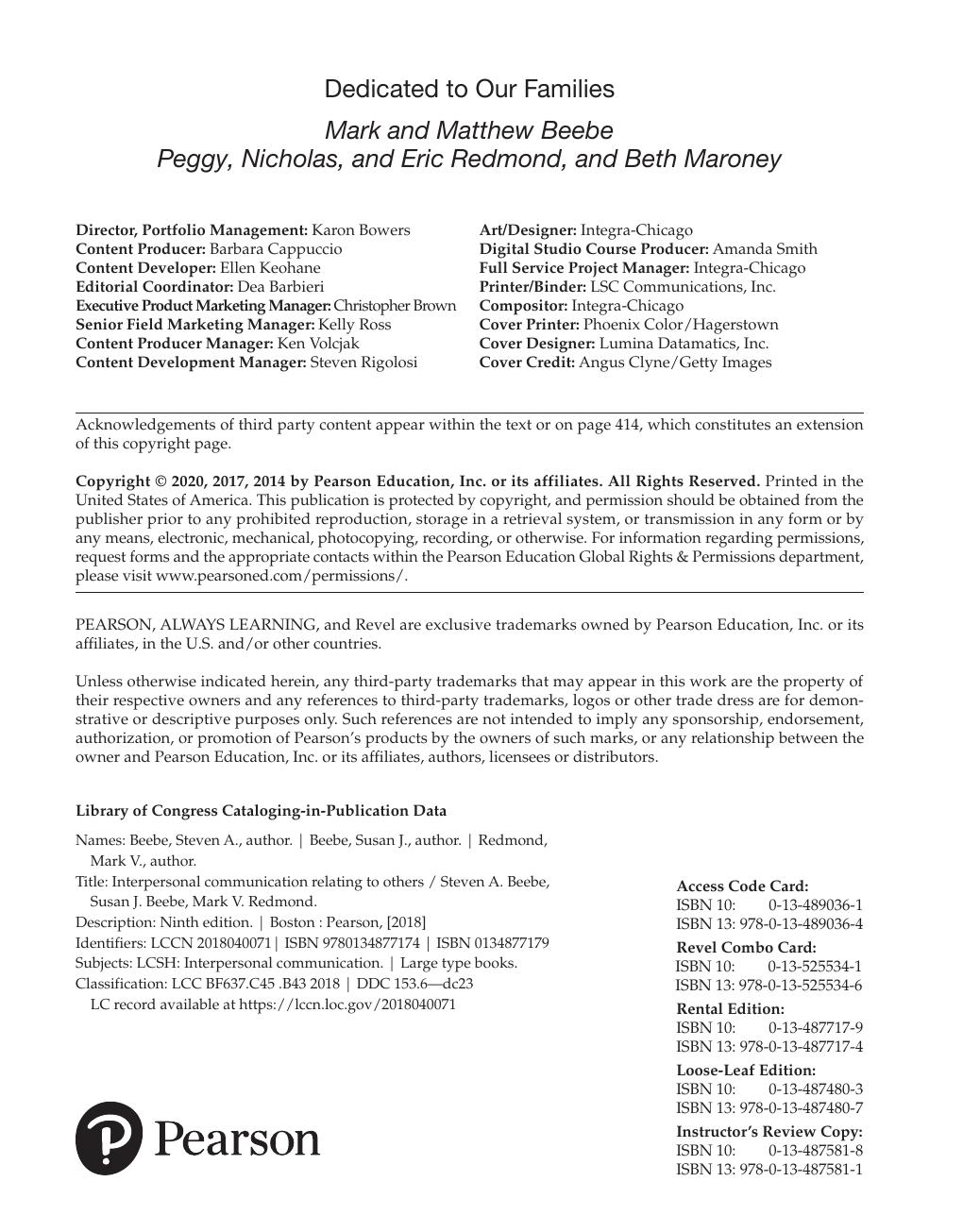 Preview page 3 of Interpersonal Communication Relating to Others 9th Edition By Steven Beebe, Susan Beebe, Mark Redmond