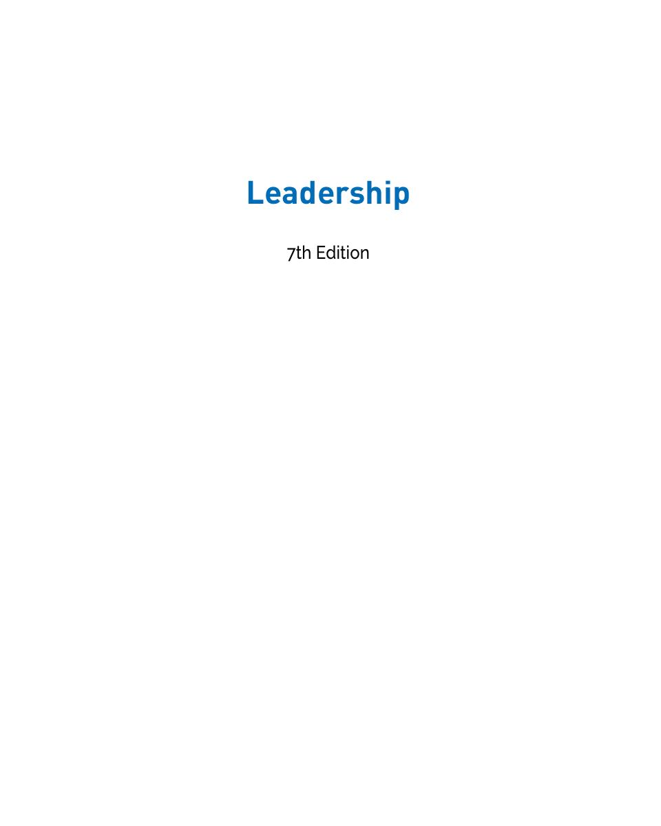 Preview page 2 of Leadership Theory Application & Skill Development 7th Edition By Robert Lussier, Christopher Achua