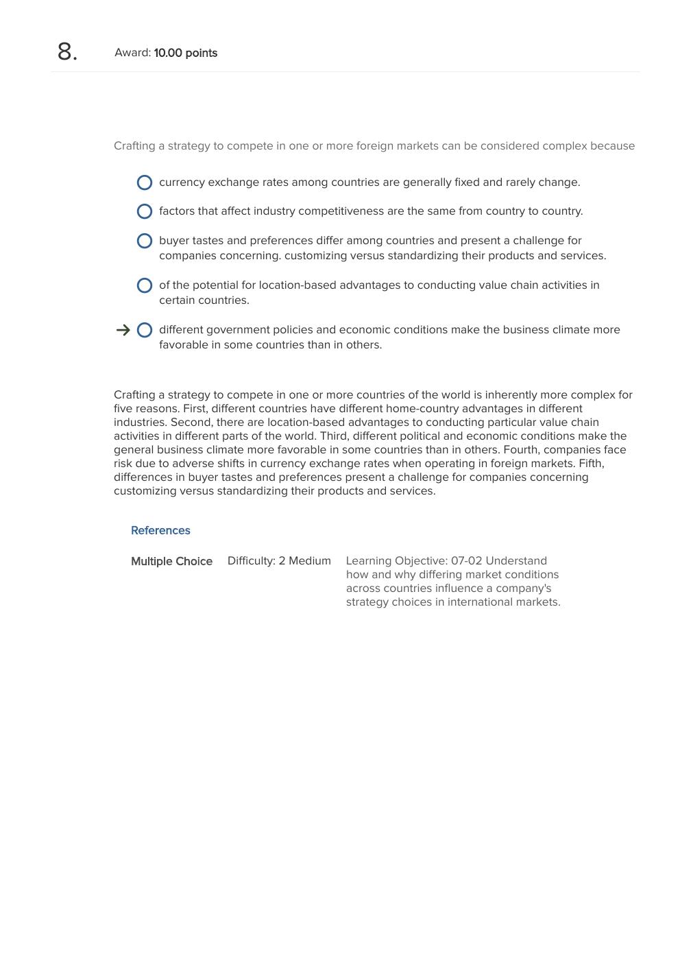 Preview page 8 of Test Bank Crafting & Executing Strategy 2024 Release by Thompson | Chap 7 to 12