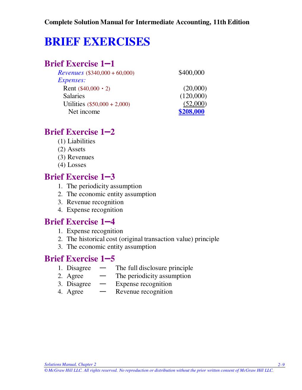 Preview page 10 of Solution Manual For Intermediate Accounting 11th Edition by David Spiceland, Mark Nelson Complete All Chapters 1 - 21 &