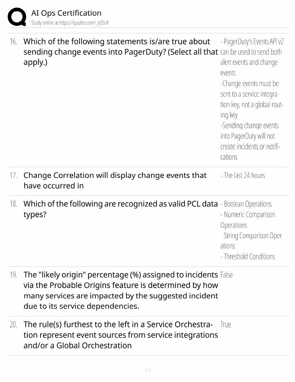 Preview page 3 of AIOps Certification Study Guide / Exam Prep / Score 100% / 2025 Update