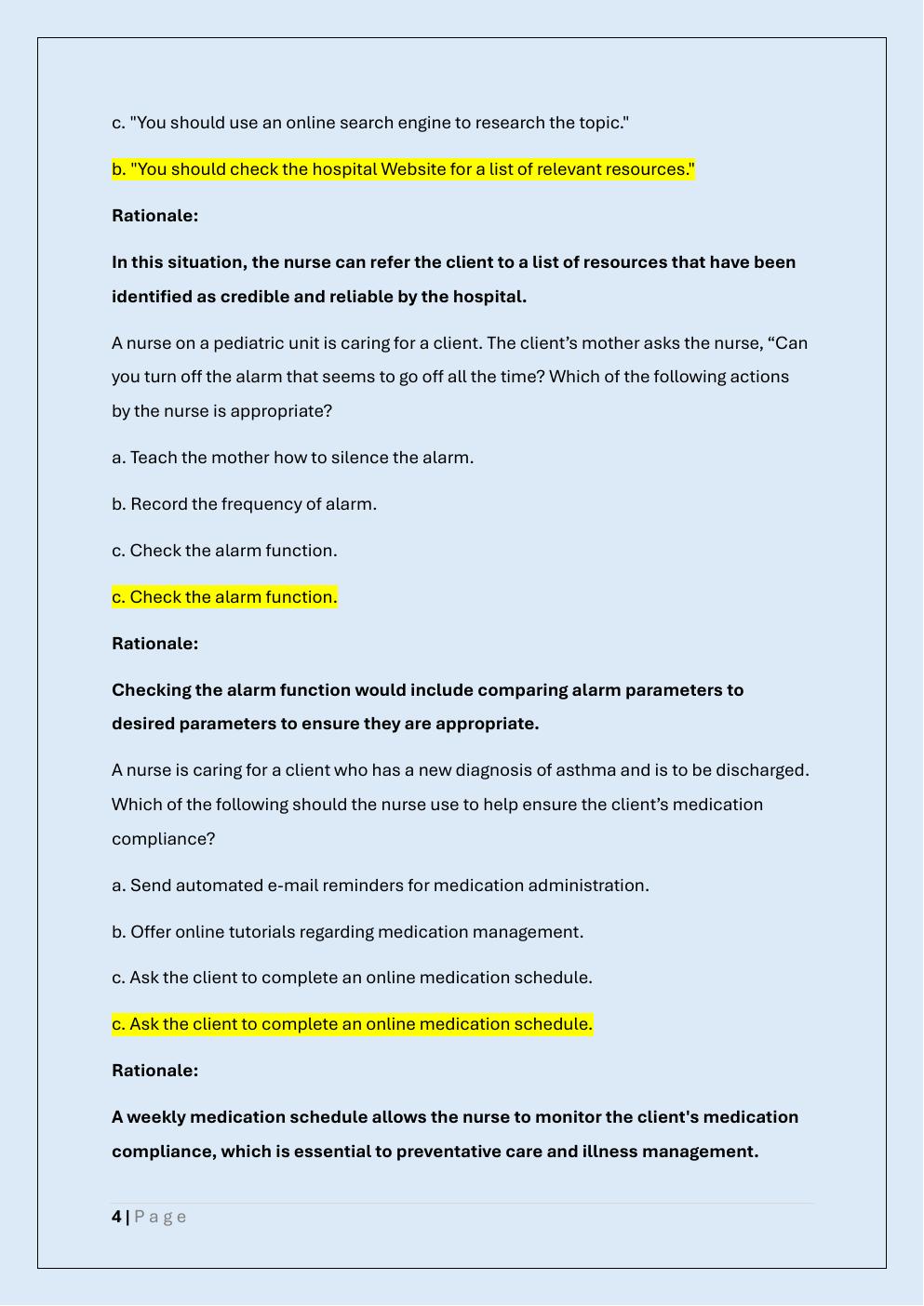 Preview page 4 of NURSING INFORMATICS AND TECHNOLOGY  ATI/ATI NURSING INFORMATICS AND  TECHNOLOGY REAL EXAM