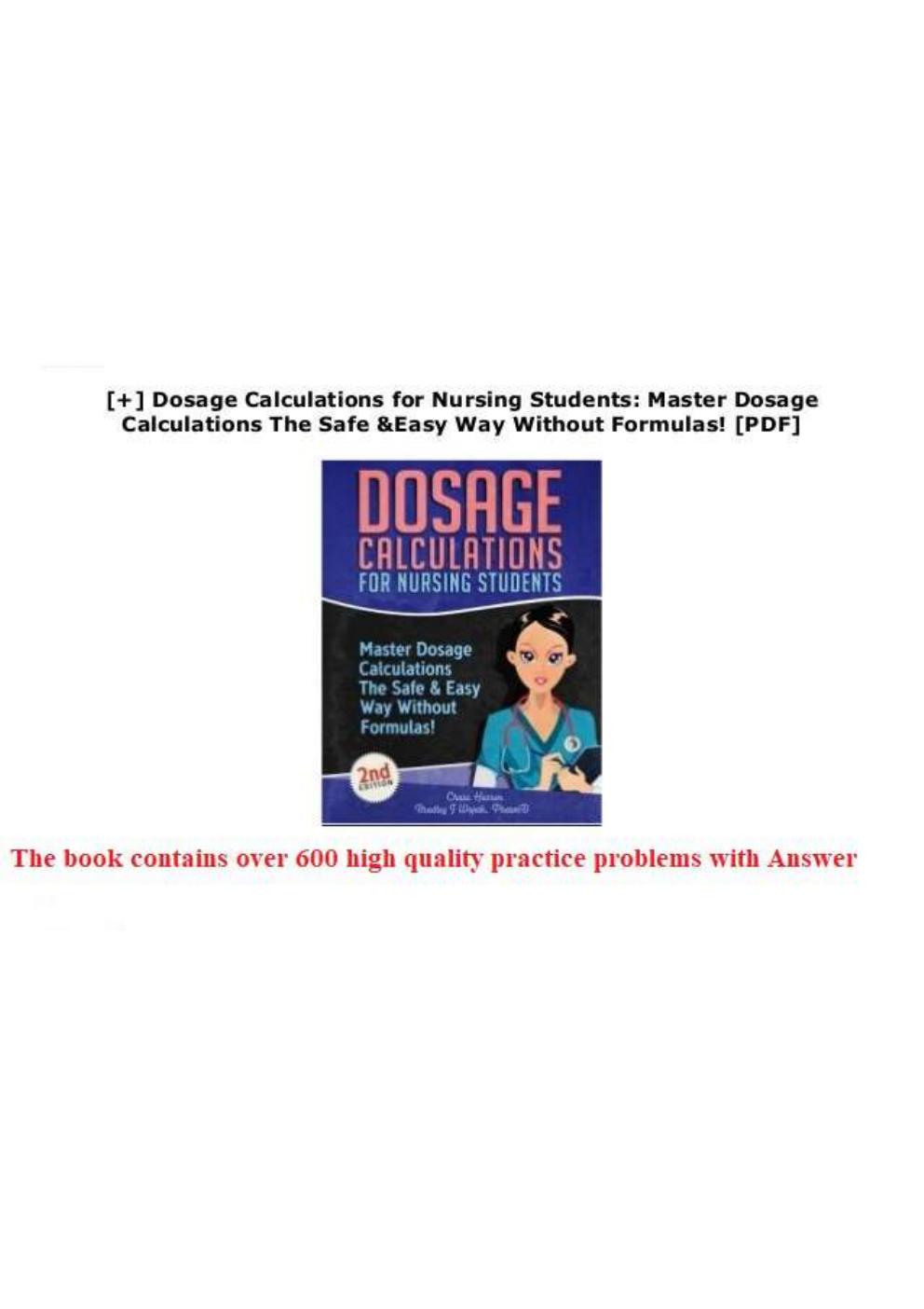 Preview page 2 of [EBOOK]Dosage Calculations for Nursing;Master Dosage Calculations the safe & easy way Without Formulas