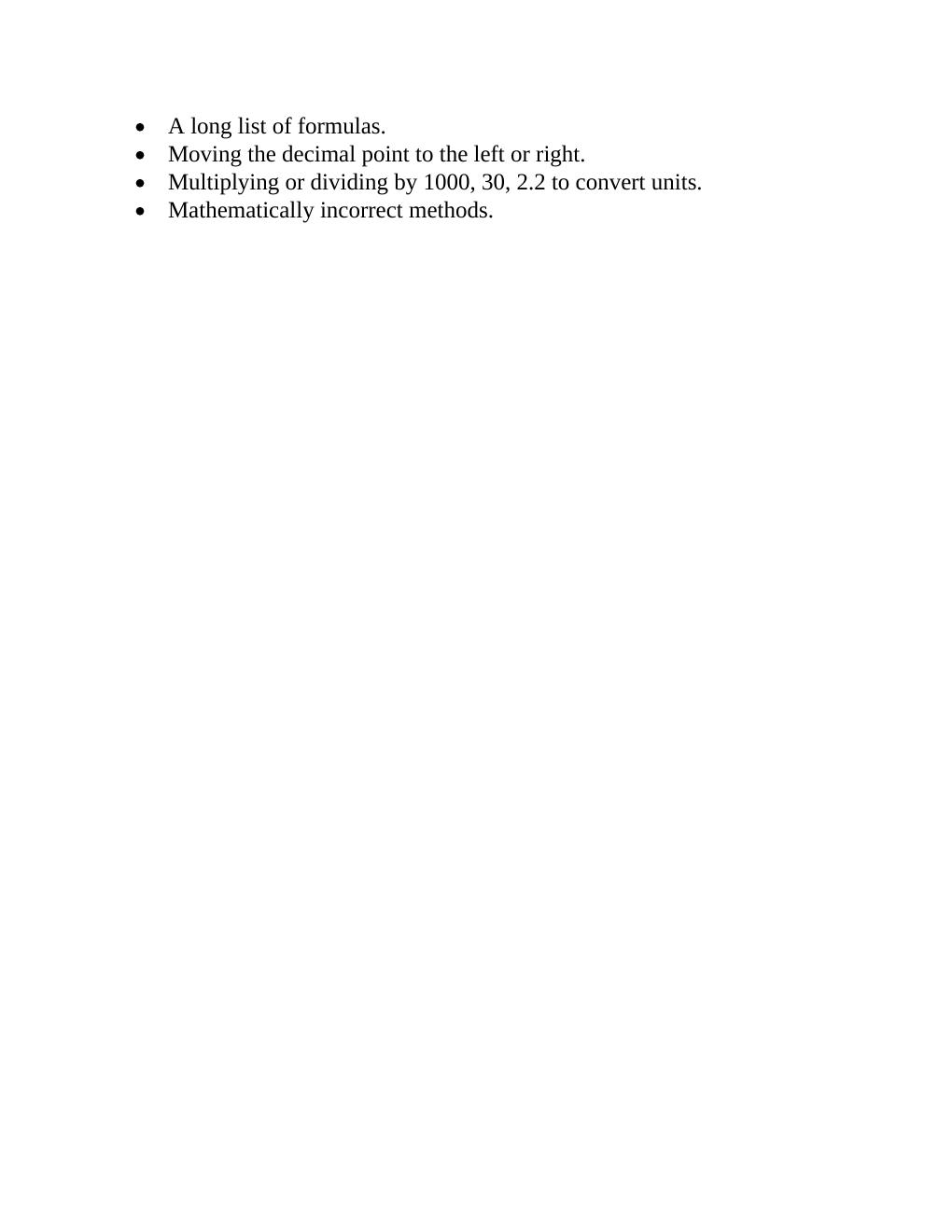 Preview page 7 of [EBOOK]Dosage Calculations for Nursing;Master Dosage Calculations the safe & easy way Without Formulas