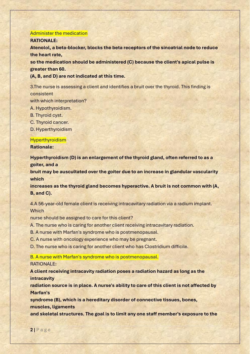 Preview page 2 of RN HESI CRITICAL CARE EXAM PREP
