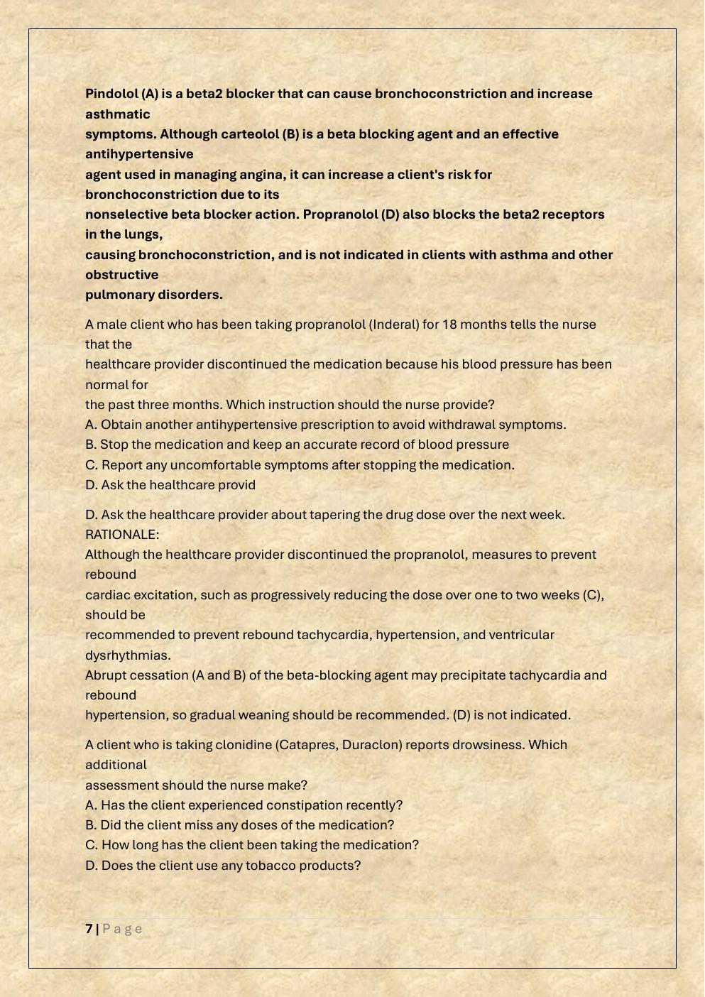 Preview page 7 of RN HESI CRITICAL CARE EXAM PREP