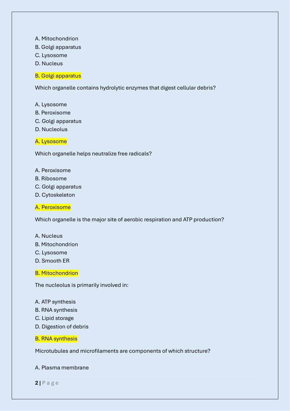 Preview page 2 of PATHOPHYSIOLOGY EXAM 1 REVIEW