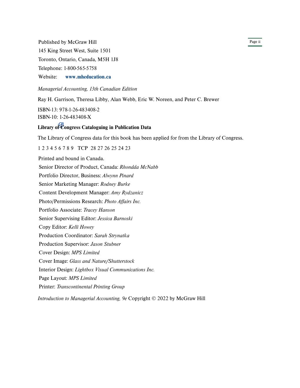 Preview page 3 of Managerial Accounting Thirteenth Edition Garrison, Libby, Webb
