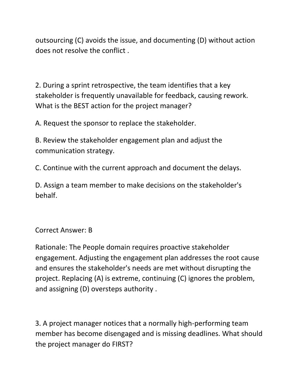 Preview page 2 of PMBOK GUIDE PROCESS GROUPS PRACTICE EXAM PRACTICE QUESTIONS AND CORRECT ANSWERS