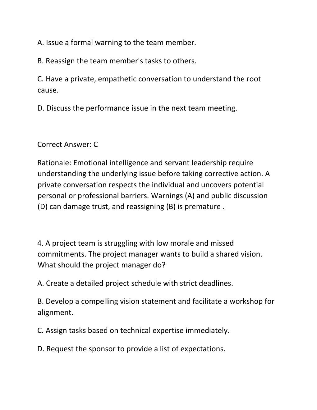 Preview page 3 of PMBOK GUIDE PROCESS GROUPS PRACTICE EXAM PRACTICE QUESTIONS AND CORRECT ANSWERS